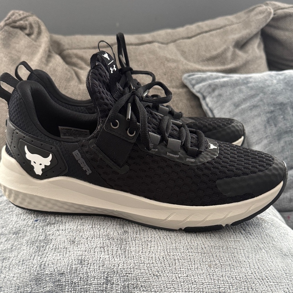 Under Armour Black and‎ White Athletic Shoes
